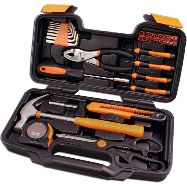 39-Piece Tool Kit – Ladies Hand Tool Set with Easy